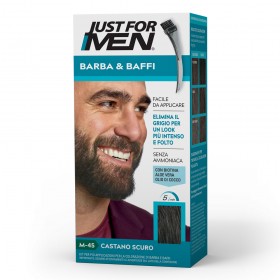 Vopsea pentru barba si mustata Just For Men Castano Scuro M-45